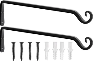Gtongoko 2 Pack 15 Inch Plant Hangers Outdoor Metal Hanging Plant Bracket Bird F - Picture 1 of 7