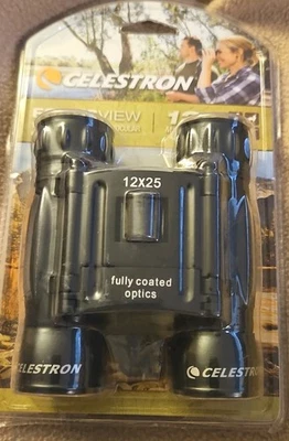 Celestron Focus View 12x25 Multi-Purpose 12x Magnified Binoculars NEW! W Case! - Image 1 of 4