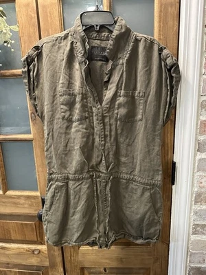 Pantalones Cortos Sanctuary Anthropologie Mameluco Carga Medianos Verde Oliva Cordón Cintura Foto 1 de 4