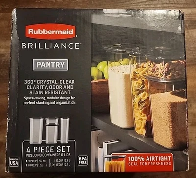 Rubbermaid Brillance Pantry 360° Crystal clear clarity, odor,and stain resistant - Image 1 of 4