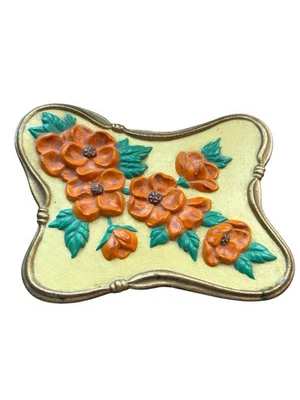 Винтажная керамическая студийная коробка для безделушек 1958 Mallory от Eleanor Jamar с ручной росписью - Изображение 1 из 4