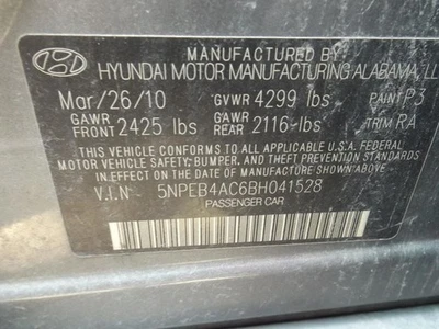 Cinturón de seguridad delantero cubo asiento VIN C 5º dígito híbrido compatible con 11-15 SONATA 1195684 Foto 1 de 4