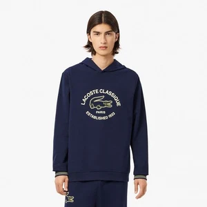 Men's Lacoste Fleece Loungewear Hoodie in Blue - Picture 1 of 6