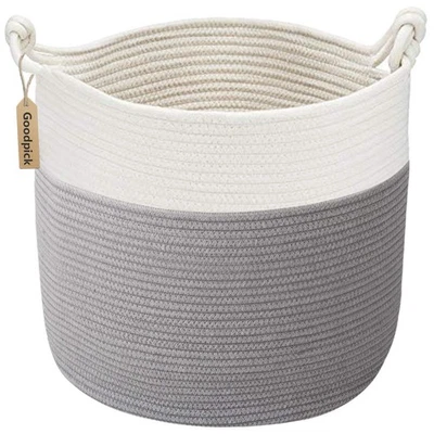 Cotton Rope Storage Basket, 15 X 14.2 Inches Baby Laundry Baskets for Clothes - Image 1 of 4