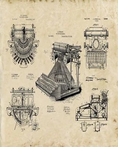 8761.Decoration Poster.Home room interior art print.Patent.Typewriter.Decorative - Picture 1 of 1