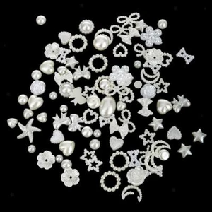 100x Mixed Pearl Cabochon Embellishments Flatback DIY Jewelry Crafts - Picture 1 of 7