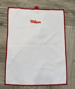 Wilson White with Red Embroidery Waffle Weave Golf Towel 20”x15” - Picture 1 of 4