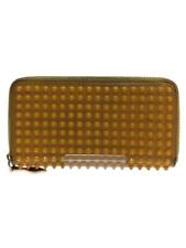 Christian Louboutin Long Wallet YLW Solid Color Men's Panettone Spike Conditi