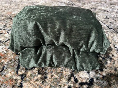 Fall/Holiday Bon Lux crushed green velvet 52" X 84" lined curtains  blackout EXC - Image 1 of 4