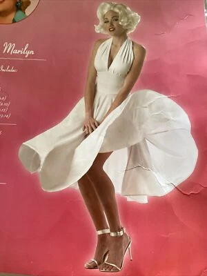 Marilyn Monroe Costume Womens XL Sexy White Halter Dress 7 Year Itch 12 14 - Image 1 of 4