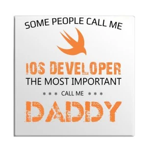 Daddy Ios Entwickler Programmierer Programmiersprache Geburtstagsgeschenk Kühlschrankmagnet - Bild 1 von 2