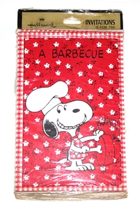 Vintage ungeöffnet Snoopy Grill Punze Einladungen CT6 - Bild 1 von 4