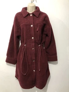 £20 Off Next Berry Red Borg Coatigan Coat Jacket UK 12 £54 - Picture 1 of 13