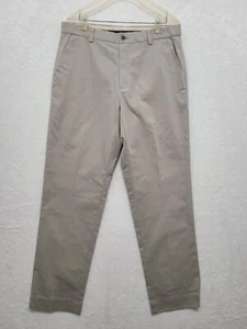 Brooks Brothers Advantage Men's Clark Fit Stretch Greyish Tan Chino Size 36x32 - Picture 1 of 10