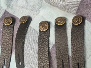 X5 Leather Button Type Vest Extenders #84 - Picture 1 of 8