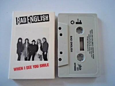 BAD ENGLISH - WHEN I SEE YOU SMILE / ROCKIN' HORSE - CASSETTE Single 1989 Epic - Image 1 of 3