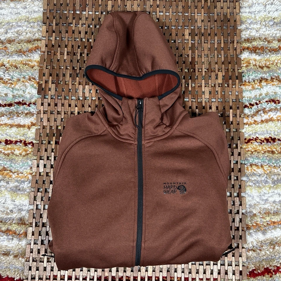 Mountain Hardwear Tech Fleece Sudadera con Capucha Rojo Óxido Marrón Cremallera Completa Para Hombre Mediana Foto 1 de 4