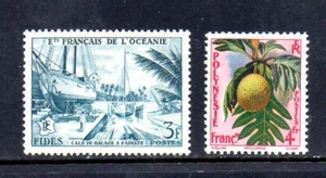 Francobolli Polinesia Francese - Scott #'s 181 e 192 - mai usati - Foto 1 di 1