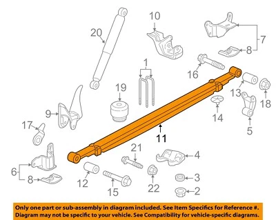 GM OEM 15-19 Sierra 2500 HD Suspension Components-Leaf Spring 84320318 Foto 1 de 2