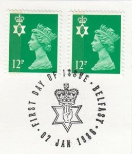 (85823) GB Northern Ireland Used 12p Definitives 1986 ON PIECE - Picture 1 of 1