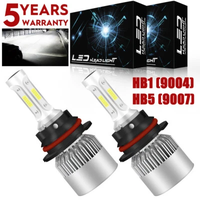 For Dodge Grand Caravan 1996-2007 - 9007 LED Headlight Kit 6000K White Hi/Low S2 - Image 1 of 4