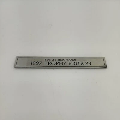 1997 年适用于宾利 Brookland 内部奖杯版镀铬门窗徽章装饰 — 第 1/4 张图片