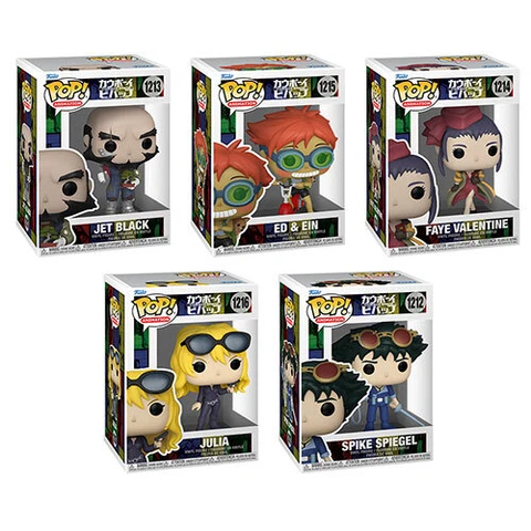Funko POP! Cowboy Bebop Figures - SET OF 5 (Spike, Julia, Faye, Jet Black +1) Cover