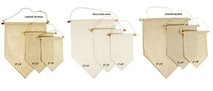 Hanging Wall w/ wooden rod and cord Pennant Banners - 6 PIECES - Picture 1 of 19