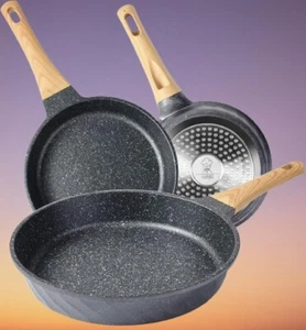 Nonstick, Induction Frying Pan Set Granite Skillet Pans for Cooking Omelette Pan - Picture 1 of 1