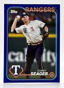 2024 Topps Series 1 Royal Blue #150 Corey Seager Texas Rangers - Picture 1 of 2