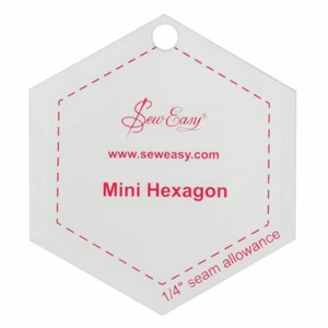 Plantilla de acolchado de retazos de 2,5 pulgadas Sew Easy Mini Hexagon - Imagen 1 de 1