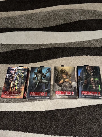 NECA Predator 2 ultimate bundle /  predator Lot Of 4  30th anniversary Cover