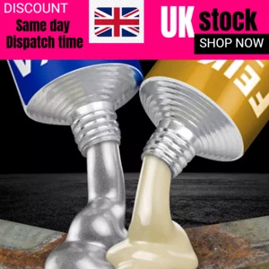 Industrial Metal Repair Paste Glue Heat Resistance Cold Weld Adhesive A&B Gel UK - Picture 1 of 11