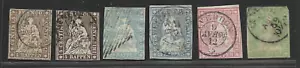 SWITZERLAND 1855-1857 SCOTT # 24-29 USED F-VF CATALOG VALUE $600+ - Picture 1 of 2