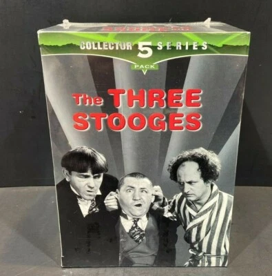 The Three Stooges 5 VHS Box Set GoodTimes Video 1998 Collector Series New Sealed - Image 1 of 4