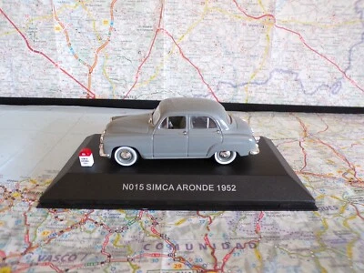 SIMCA Aronde Grise 1952 NOSTALGIE 1/43 sur socle - Photo 1/2