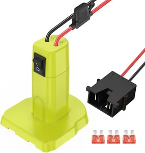 For Power Wheel Adapter for Ryobi 18V Battery with Fuse & Switch 12AWG Wire   - Picture 1 of 9