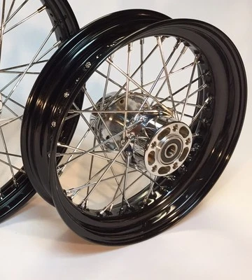 Rueda Reconstrucción Servicio 16 X 3 Negra 40 Radios Rueda, Harley Sportster 883 1200  Foto 1 de 4