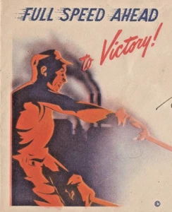 WW2 Patriotic Cover Full Speed Ahead to Victory Chelsea Vermont to Randolph VT - Picture 1 of 3
