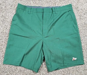 Pantalón Corto Uniforme Logo 7up Verde Talla 36 Hecho en USA - Imagen 1 de 8