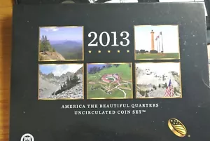 2013 U.S. Mint Set - America The Beautiful Quarters - Unc 10 Coin Set - PD - Picture 1 of 6