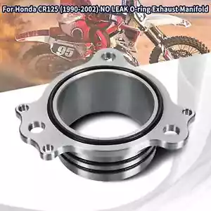 45# Colector de escape de junta tórica de metal sin fugas para Honda CR125 1990-2002 plateado - Imagen 1 de 11