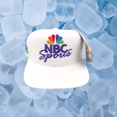 De colección Años 90 Deportes Especialidades NBC Deportes SnapBack Gorra Sombrero Arco Iris Pavo Real Nuevo con Etiquetas Foto 1 de 4