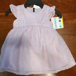 Carter's Mädchen 2-teiliges Lavendel Kleid & Bluse Set Größe 6 Monate - Bild 1 von 4