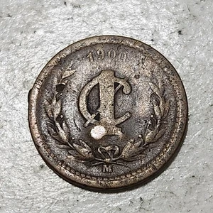 MÉXICO 🇲🇽 ONE (1) CENTAVO COIN 1900 M - Picture 1 of 2