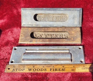 3 Different Vintage Mail Slot Drop - Picture 1 of 8