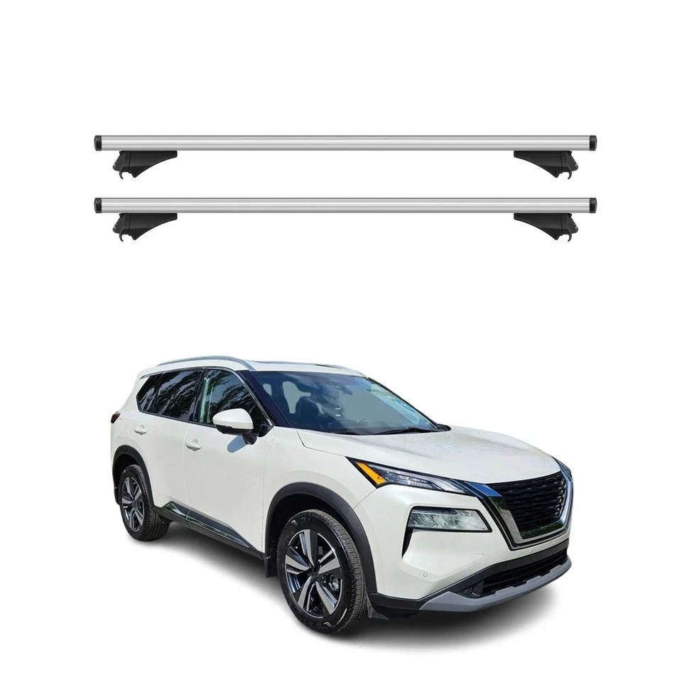 Barras transversales barras de techo de aluminio para Nissan Rogue Sport 2020-2022 gris 2 piezas Foto 1 de 4