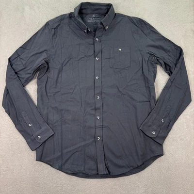 Free Fly Mens XL Button Down Long Sleeve Shirt Charcoal Gray Performance Bamboo - Image 1 of 4
