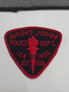 Saint John   Police  Canada Shoulder Patch Obsolete   - Picture 1 of 2