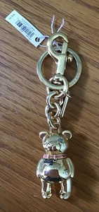 NWT COACH Gold Metal 3D Bear Bag Charm F87166 - Picture 1 of 2